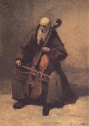 Jean Baptiste Camille  Corot Le moine au violoncelle (mk11) Sweden oil painting artist